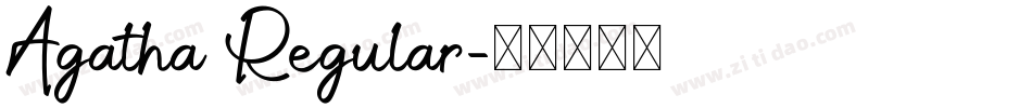 Agatha Regular字体转换